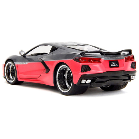 2020 Chevrolet Corvette Gray Metallic and Pink "Pink Slips" Series 1/24 Diecast Model Car by Jada-Jada-ModelCars.com