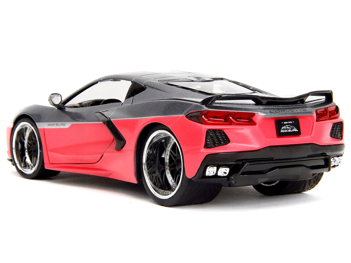 2020 Chevrolet Corvette Gray Metallic and Pink "Pink Slips" Series 1/24 Diecast Model Car by Jada-Jada-ModelCars.com