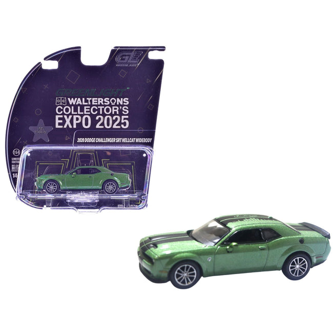 2020 Dodge Challenger SRT Demon 170 F8 Green Metallic with Black Indiana Stripes "2025 Greenlight Waltersons Collector's Expo Exclusive" 1/64 Diecast Model Car by Greenlight-Greenlight-ModelCars.com