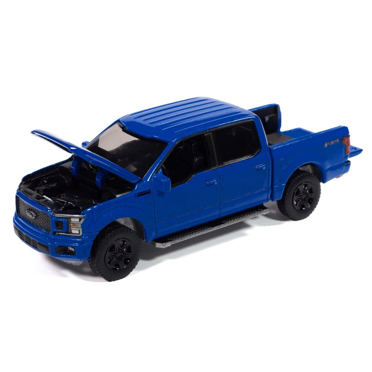 2020 Ford F-150 FX4 Black Appearance Package Pickup Truck Velocity Blue "Muscle Trucks" Series 1/64 Diecast Model Car by Auto World-Autoworld-ModelCars.com
