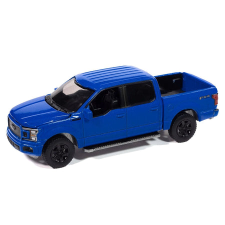 2020 Ford F-150 FX4 Black Appearance Package Pickup Truck Velocity Blue "Muscle Trucks" Series 1/64 Diecast Model Car by Auto World-Autoworld-ModelCars.com