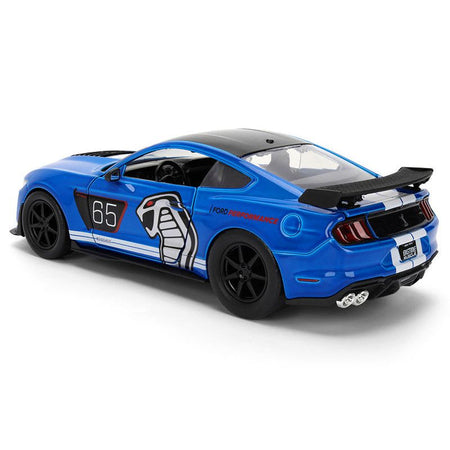 2020 Ford Mustang Shelby GT500 #65 "Ford Performance" Blue with Black Top and White Stripes "Bigtime Muscle" Series 1/24 Diecast Model Car by Jada-Jada-ModelCars.com