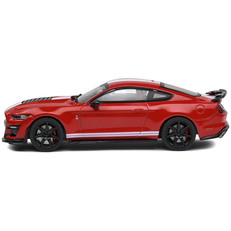 2020 Ford Mustang Shelby GT500 Racing Red with White Stripes 1/43 Diecast Model Car by Solido - Solido - ModelCars.com