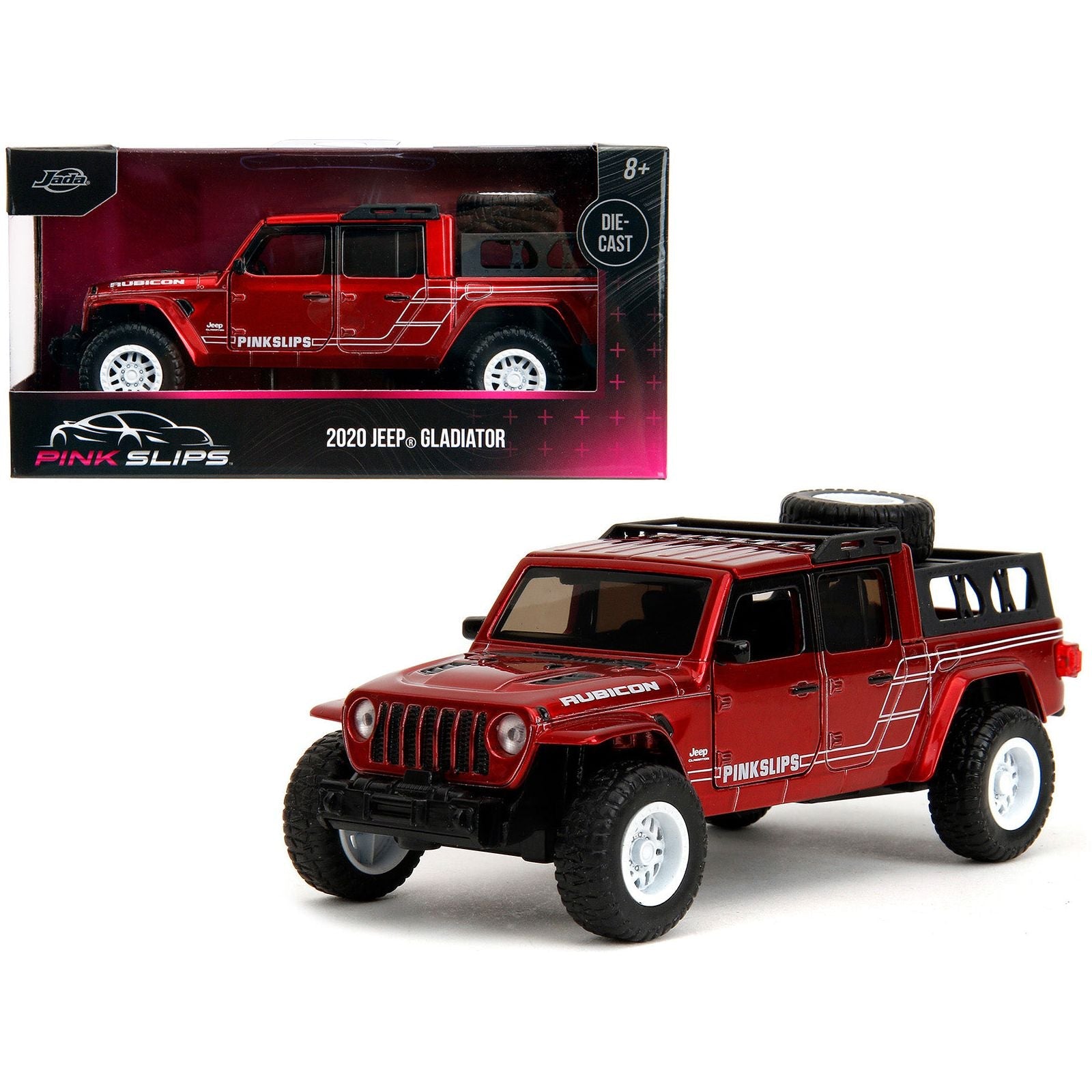 2020 Jeep Gladiator Pickup Truck Candy Red "Pink Slips" Series 1/32 Diecast Model Car by Jada - Jada - ModelCars.com