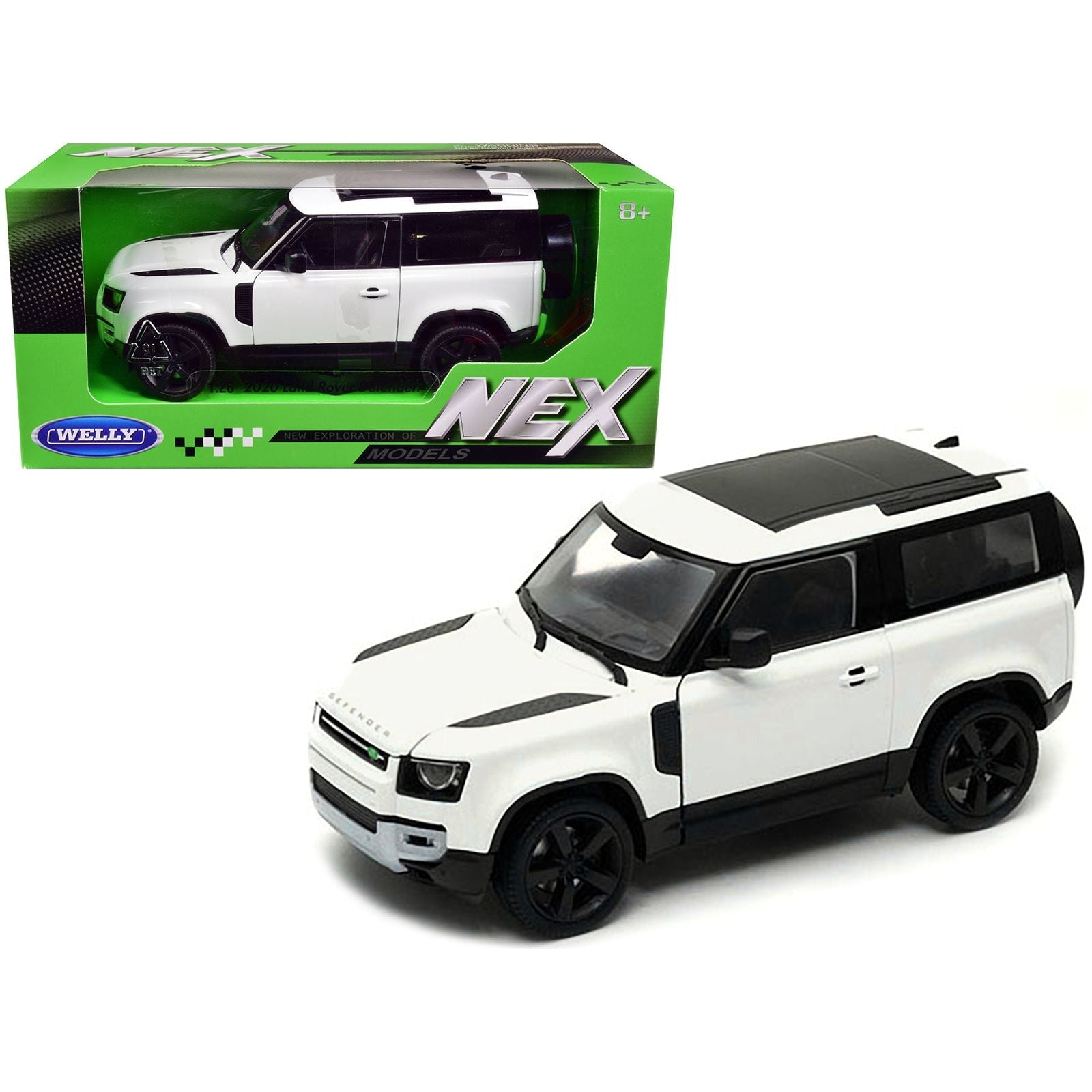 2020 Land Rover Defender Cream White "NEX Models" 1/26 Diecast Model Car by Welly - Welly - ModelCars.com