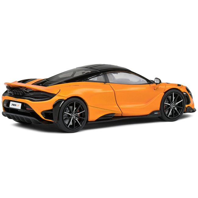 2020 McLaren 765 LT Papaya Spark Orange Metallic and Black 1/43 Diecast Model Car by Solido - Solido - ModelCars.com