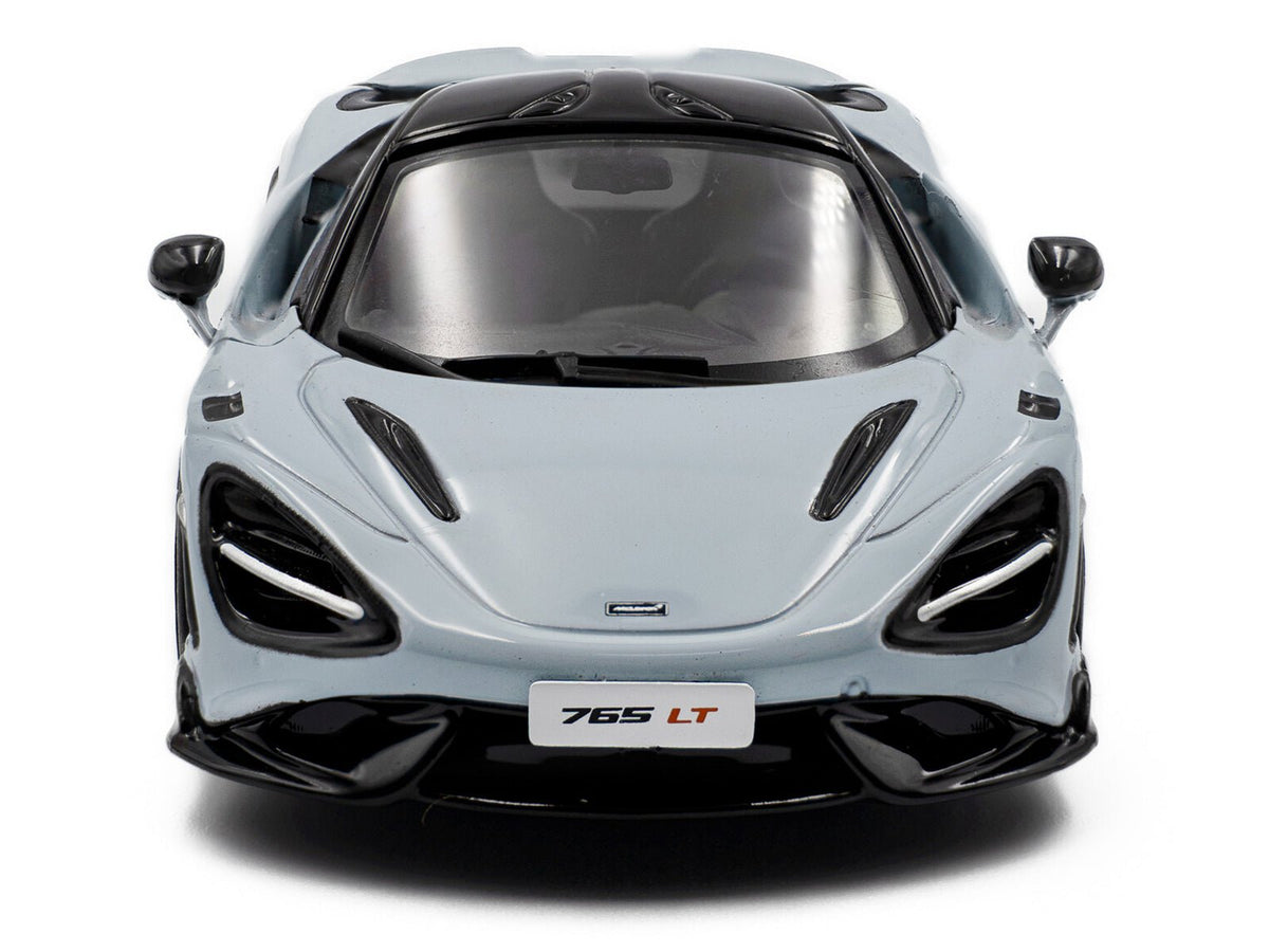 2020 McLaren 765LT Ceramic Gray with Black Top 1/43 Diecast Model Car by Solido-Solido-ModelCars.com