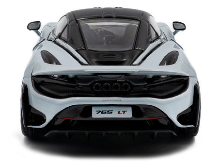 2020 McLaren 765LT Ceramic Gray with Black Top 1/43 Diecast Model Car by Solido-Solido-ModelCars.com