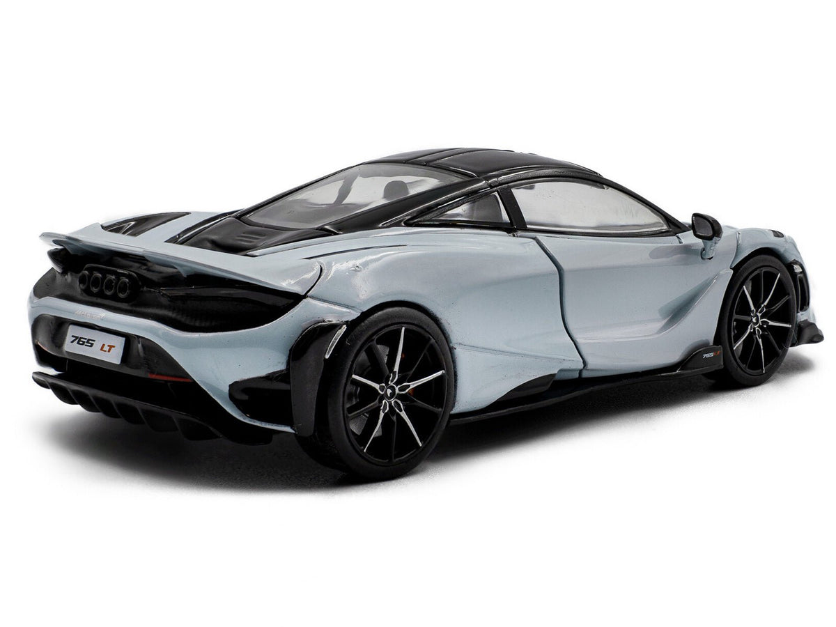 2020 McLaren 765LT Ceramic Gray with Black Top 1/43 Diecast Model Car by Solido-Solido-ModelCars.com