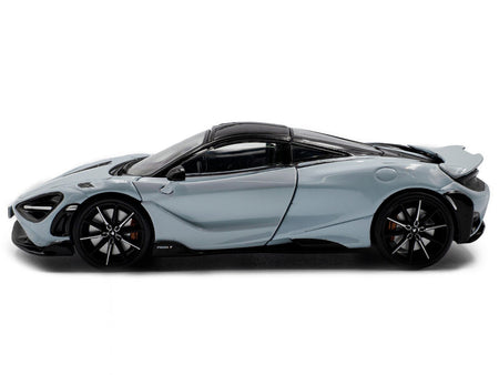 2020 McLaren 765LT Ceramic Gray with Black Top 1/43 Diecast Model Car by Solido-Solido-ModelCars.com