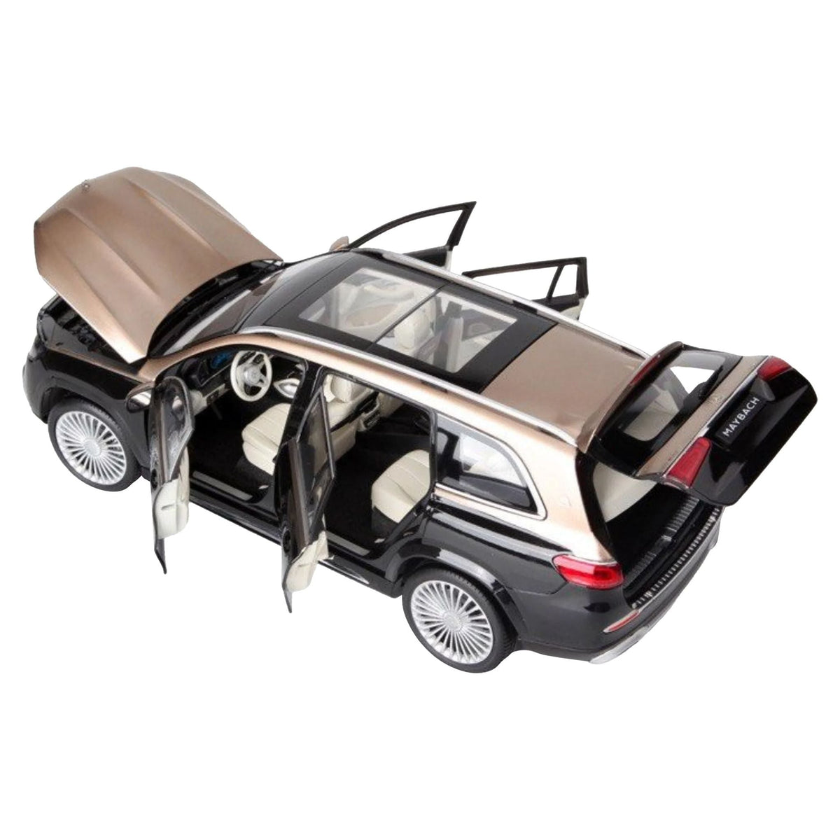 2020 Mercedes - Maybach GLS 600 Gold Metallic and Black with Sun Roof 1/18 Diecast Model Car by Paragon Models - Paragon - ModelCars.com