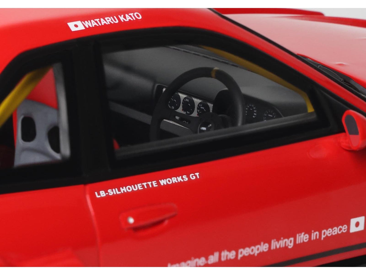 2020 Nissan Skyline GT-R (R34) LB-Super Silhouette RHD (Right Hand Drive) 5 Red and Black 1/18 Model Car by GT Spirit-GT Spirit-ModelCars.com