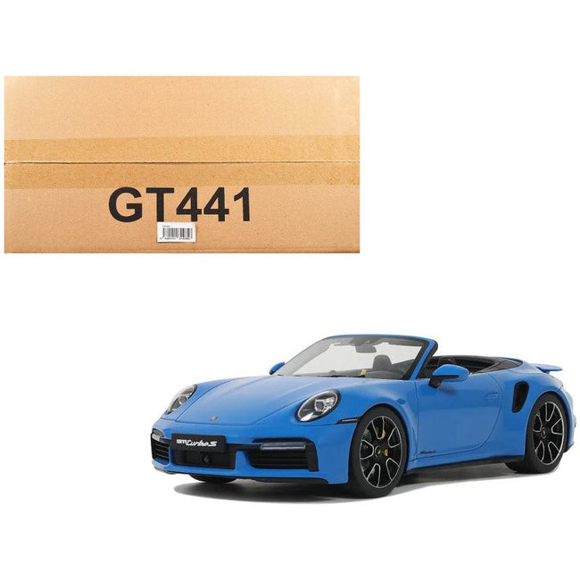 2020 Porsche 911 (992) Turbo S Cabriolet Blue 1/18 Model Car by GT Spirit - GT Spirit - ModelCars.com