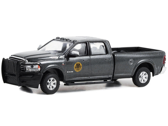 2020 Ram 2500 Pickup Truck Dark Gray Metallic "Montana Livestock Association" "Yellowstone" (2018-Current) TV Series "Hollywood Series" Release 39 1/64 Diecast Model Car by Greenlight-Greenlight-ModelCars.com