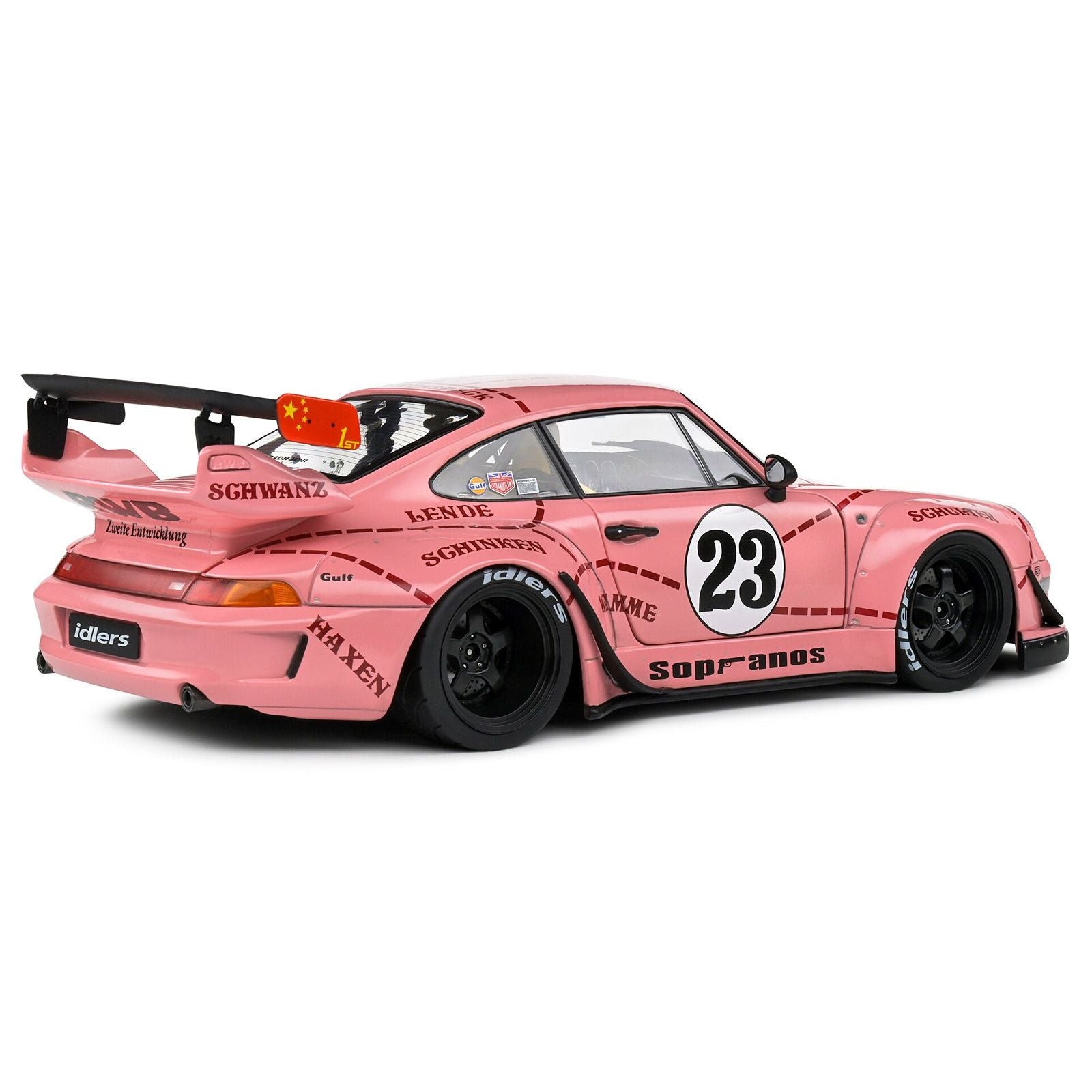 2020 RWB Bodykit 23 "Pink Pig" Pink with Graphics 1/18 Diecast Model Car by Solido - Solido - ModelCars.com