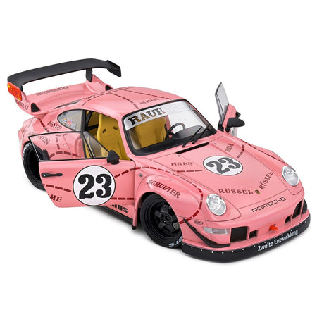 2020 RWB Bodykit 23 "Pink Pig" Pink with Graphics 1/18 Diecast Model Car by Solido - Solido - ModelCars.com