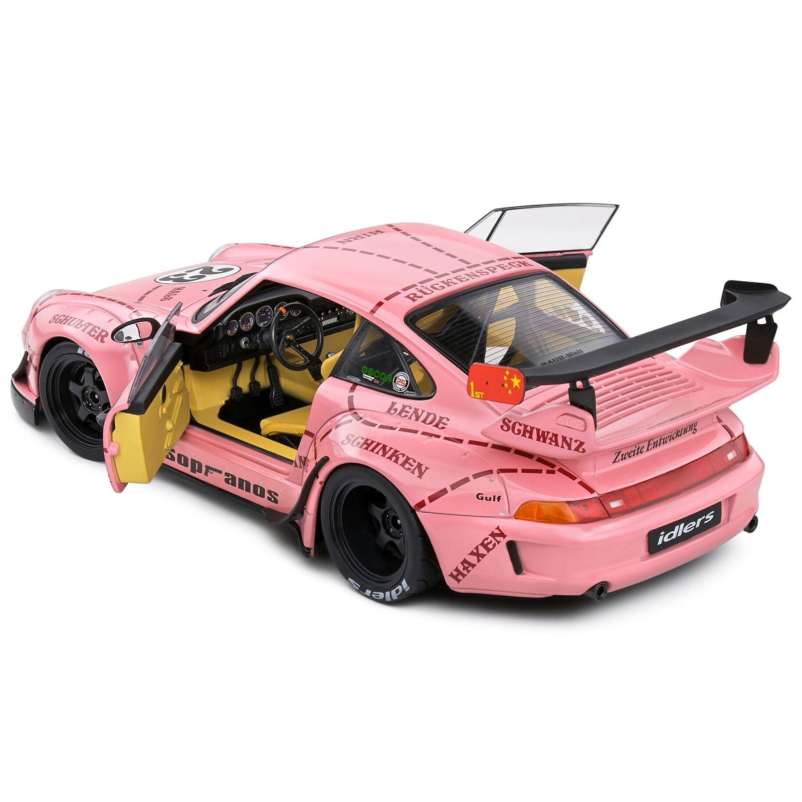 2020 RWB Bodykit 23 "Pink Pig" Pink with Graphics 1/18 Diecast Model Car by Solido - Solido - ModelCars.com