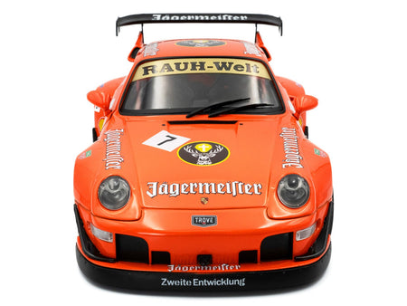 2020 RWB Bodykit #7 "Jagermeister" Orange with Graphics 1/18 Diecast Model Car by Solido-Solido-ModelCars.com