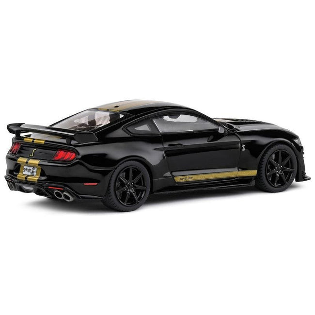 2020 Shelby Mustang GT500 Black with Gold Stripes 1/43 Diecast Model Car by Solido - Solido - ModelCars.com
