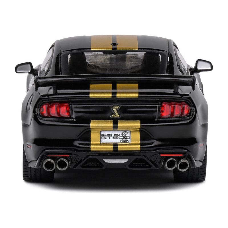 2020 Shelby Mustang GT500 Black with Gold Stripes 1/43 Diecast Model Car by Solido - Solido - ModelCars.com