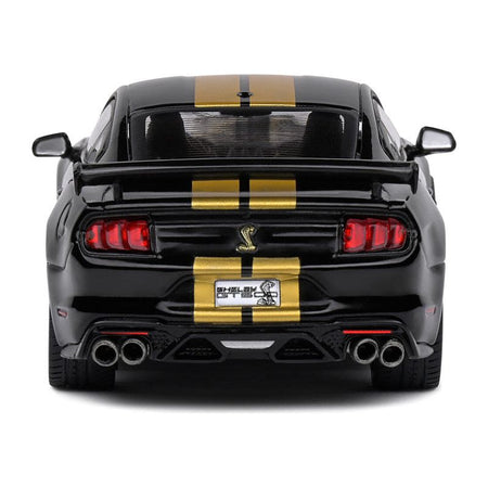 2020 Shelby Mustang GT500 Black with Gold Stripes 1/43 Diecast Model Car by Solido - Solido - ModelCars.com