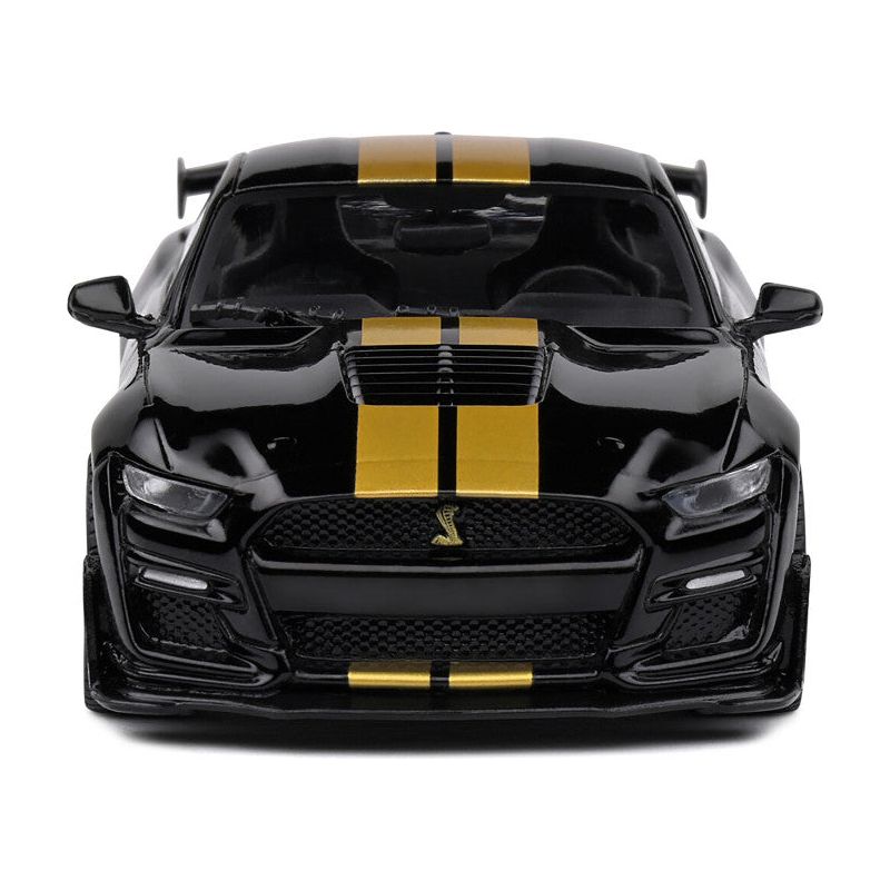 2020 Shelby Mustang GT500 Black with Gold Stripes 1/43 Diecast Model Car by Solido - Solido - ModelCars.com