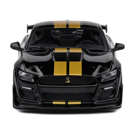 2020 Shelby Mustang GT500 Black with Gold Stripes 1/43 Diecast Model Car by Solido - Solido - ModelCars.com