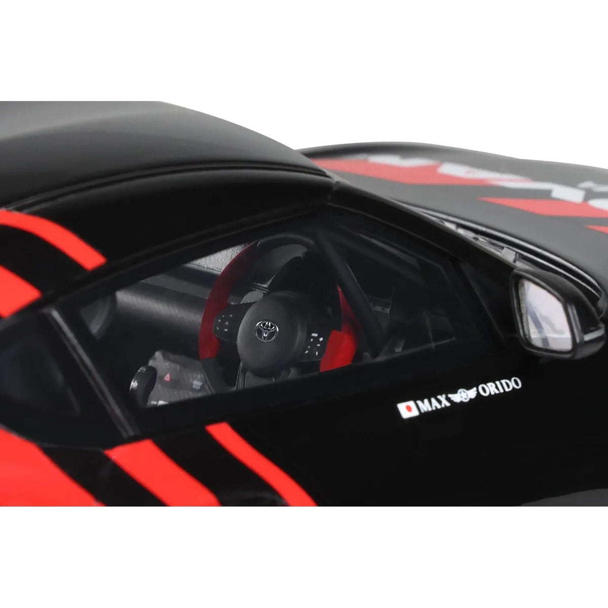 2020 Toyota Supra GR RHD (Right Hand Drive) "Advan" Black and Red 1/18 Model Car by GT Spirit-GT Spirit-ModelCars.com