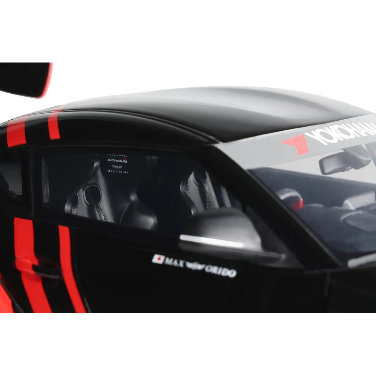 2020 Toyota Supra GR RHD (Right Hand Drive) "Advan" Black and Red 1/18 Model Car by GT Spirit-GT Spirit-ModelCars.com
