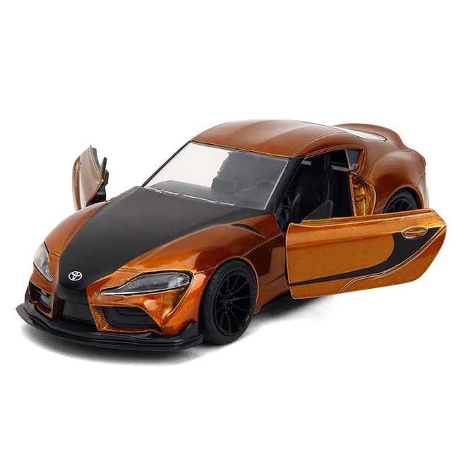 2020 Toyota Supra Orange Metallic with Black Stripes "F9" (2021) Movie "Fast & Furious" Series 1/32 Diecast Model Car by Jada-Jada-ModelCars.com