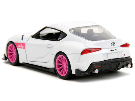 2020 Toyota Supra White Metallic with Pink Wheels "Pink Slips" Series 1/32 Diecast Model Car by Jada-Jada-ModelCars.com