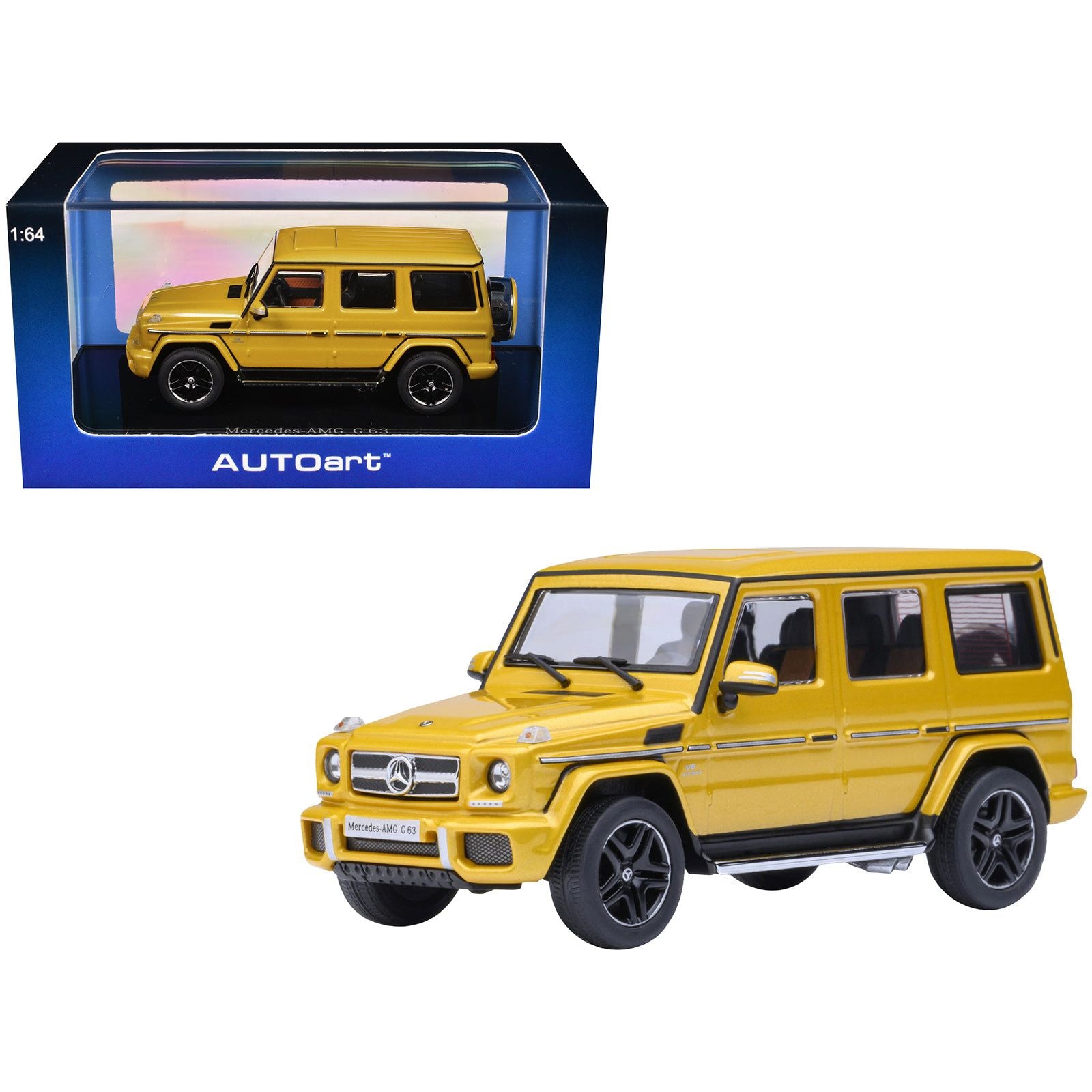 2017 Mercedes-Benz AMG G 63 Solar Beam Yellow 1/64 Diecast Model Car by Autoart