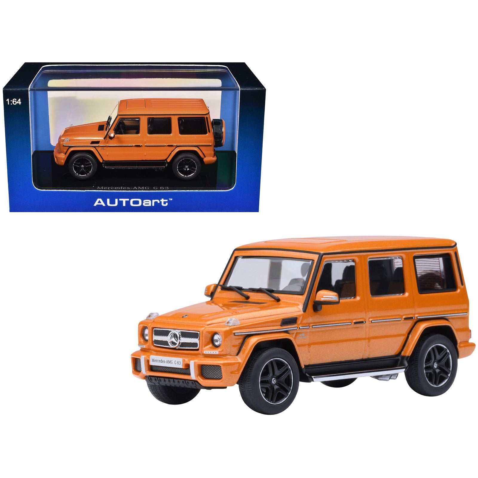 2017 Mercedes-Benz AMG G 63 Sunset Beam Orange 1/64 Diecast Model Car by Autoart