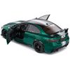 2021 Alfa Romeo Giulia GTA M 87 Green Metallic with Carbon Top and White Stripes "Nurburgring 1973" Tribute "Competition" Series 1/18 Diecast Model Car by Solido - Solido - ModelCars.com