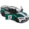 2021 Alfa Romeo Giulia GTA M 87 Green Metallic with Carbon Top and White Stripes "Nurburgring 1973" Tribute "Competition" Series 1/18 Diecast Model Car by Solido - Solido - ModelCars.com