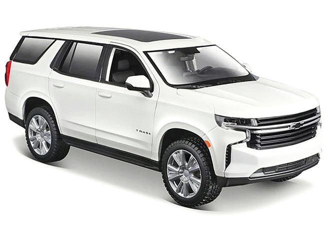 2021 Chevrolet Tahoe White with Sunroof "Special Edition" 1/26 Diecast Model Car by Maisto-Maisto-ModelCars.com