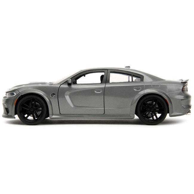 2021 Dodge Charger SRT Hellcat Gray Metallic "Fast X" (2023) Movie "Fast & Furious" Series 1/24 Diecast Model Car by Jada-Jada-ModelCars.com