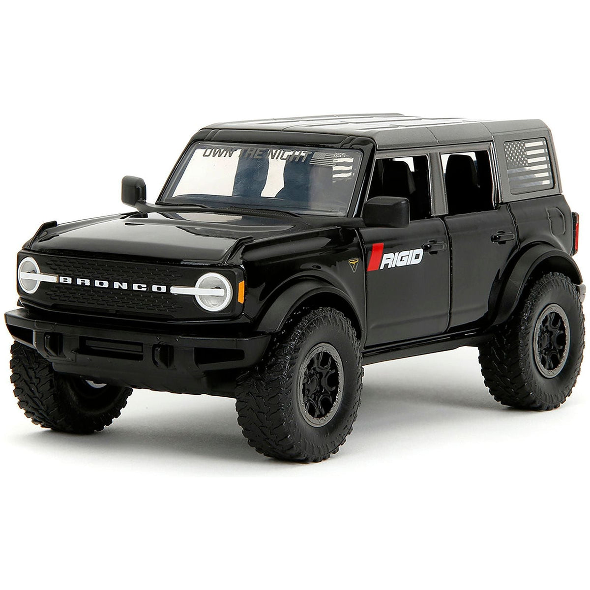 2021 Ford Bronco Badlands Black "Rigid" with Extra Wheels "Just Trucks" Series 1/24 Diecast Model Car by Jada-Jada-ModelCars.com
