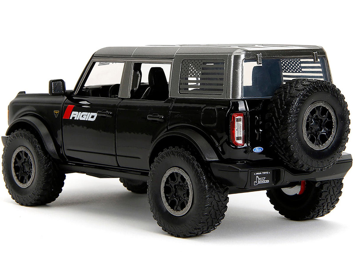 2021 Ford Bronco Badlands Black "Rigid" with Extra Wheels "Just Trucks" Series 1/24 Diecast Model Car by Jada-Jada-ModelCars.com