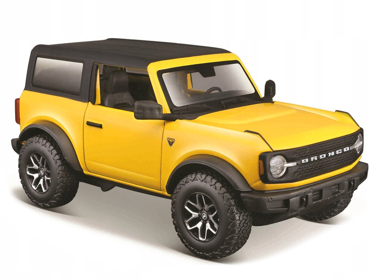 2021 Ford Bronco Badlands Yellow with Black Top "Special Edition" 1/24 Diecast Model Car by Maisto-Maisto-ModelCars.com
