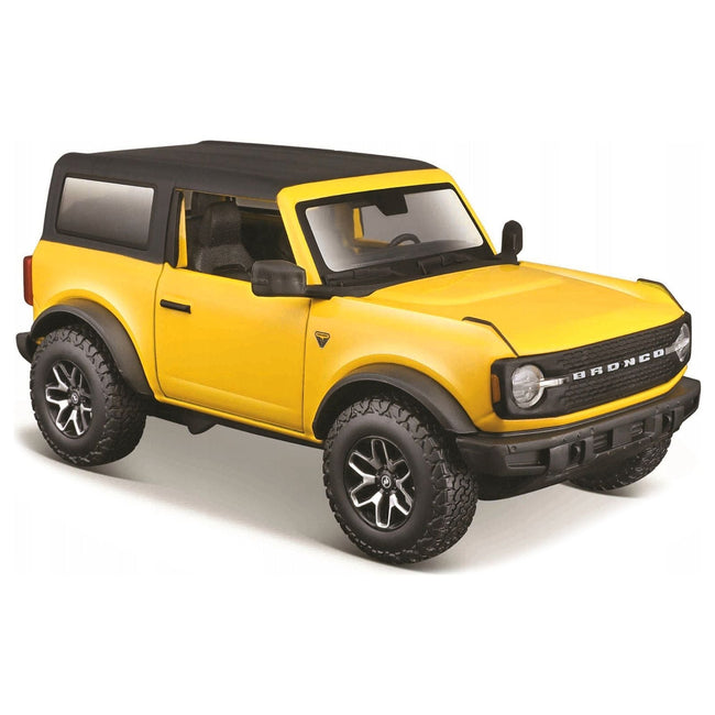 2021 Ford Bronco Badlands Yellow with Black Top "Special Edition" 1/24 Diecast Model Car by Maisto-Maisto-ModelCars.com