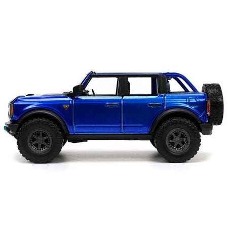 2021 Ford Bronco Open - Top Candy Blue Metallic with Extra Wheels "Just Trucks" Series 1/24 Diecast Model Car by Jada - Jada - ModelCars.com