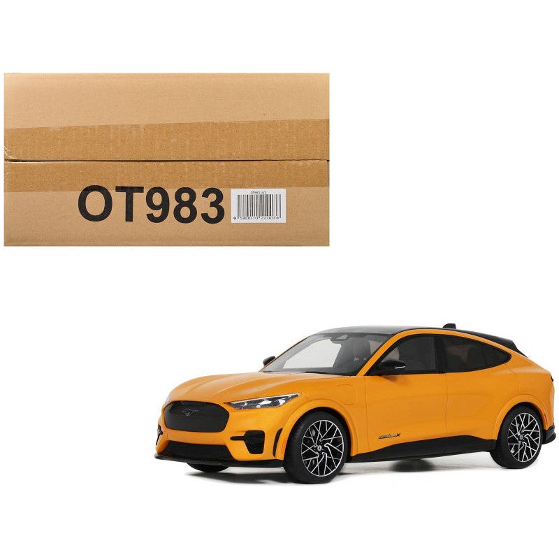 2021 Ford Mustang Mach E GT Performance Cyber Orange with Black Top 1/18 Model Car by Otto Mobile - Otto Mobile - ModelCars.com