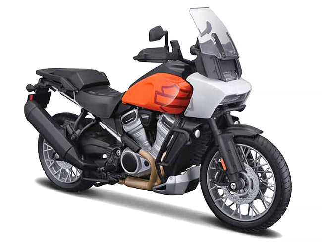 2021 Harley Davidson Pan America 1250 Motorcycle Orange and Black "H-D Custom" 1/12 Diecast Model by Maisto-Maisto-ModelCars.com