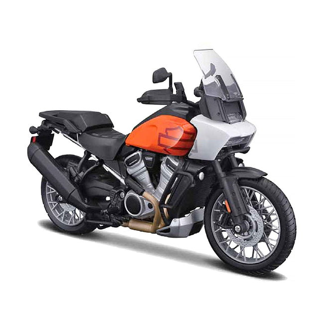 2021 Harley Davidson Pan America 1250 Motorcycle Orange and Black "H-D Custom" 1/12 Diecast Model by Maisto-Maisto-ModelCars.com