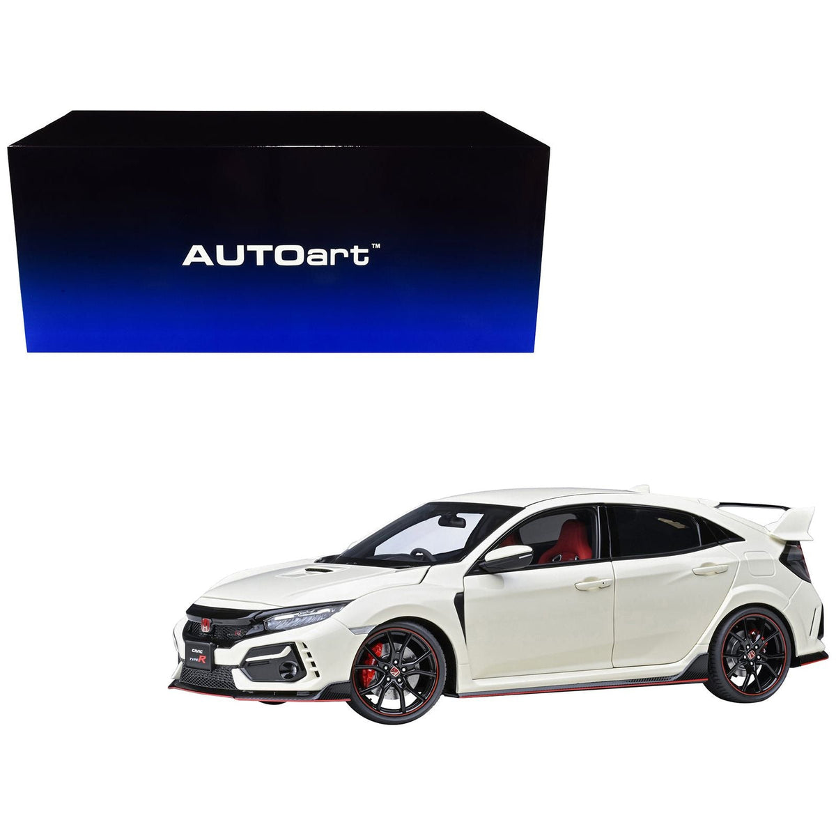 2021 Honda Civic Type R (FK8) RHD (Right Hand Drive) Championship White 1/18 Model Car by Autoart - Autoart - ModelCars.com