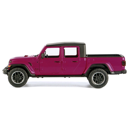 2021 Jeep Gladiator Overland Pickup Truck Purple with Matt Black Top 1/24 Diecast Model Car by Motormax-Motormax-ModelCars.com