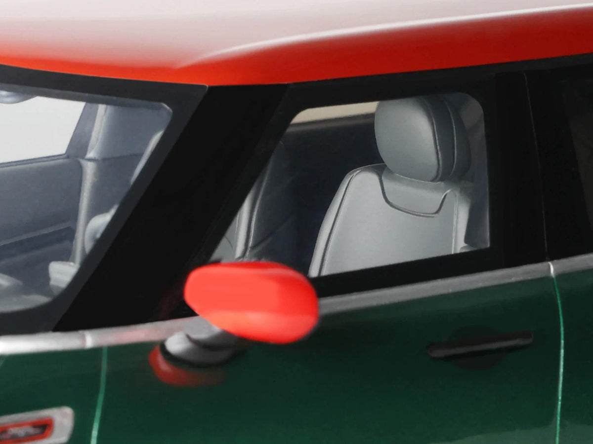 2021 Mini Clubman (F54) JCW British Green Metallic with Red Top and Stripes Limited Edition to 999 pieces Worldwide 1/18 Model Car by Otto Mobile-Otto Mobile-ModelCars.com