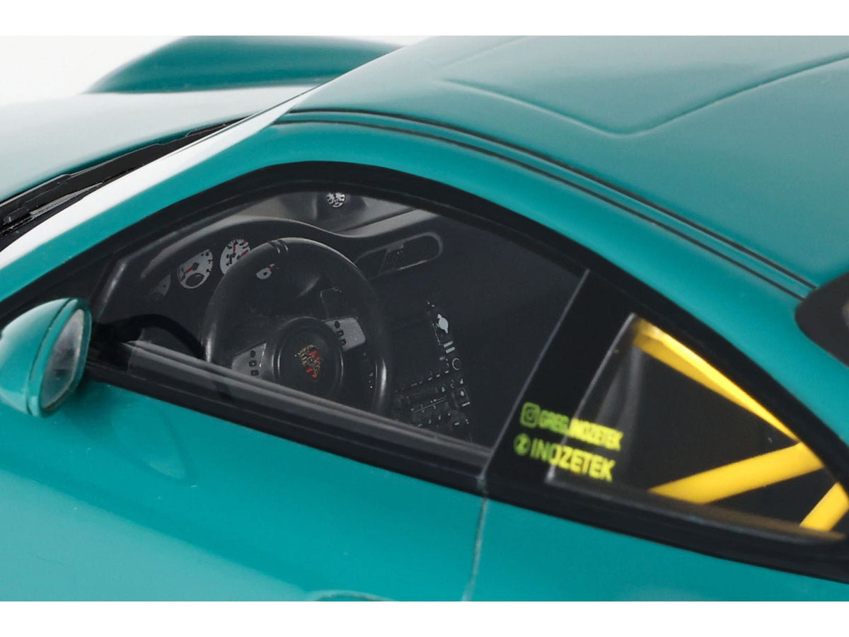 2021 RWB Bodykit "Syunkashuto" Green with Black Stripes 1/18 Model Car by GT Spirit-GT Spirit-ModelCars.com