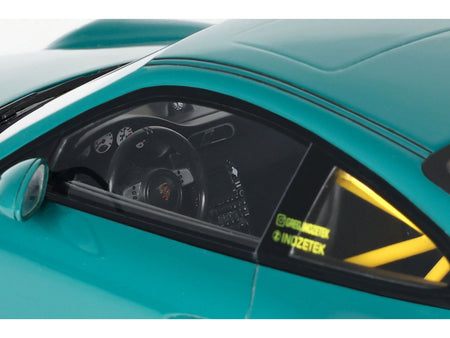 2021 RWB Bodykit "Syunkashuto" Green with Black Stripes 1/18 Model Car by GT Spirit-GT Spirit-ModelCars.com